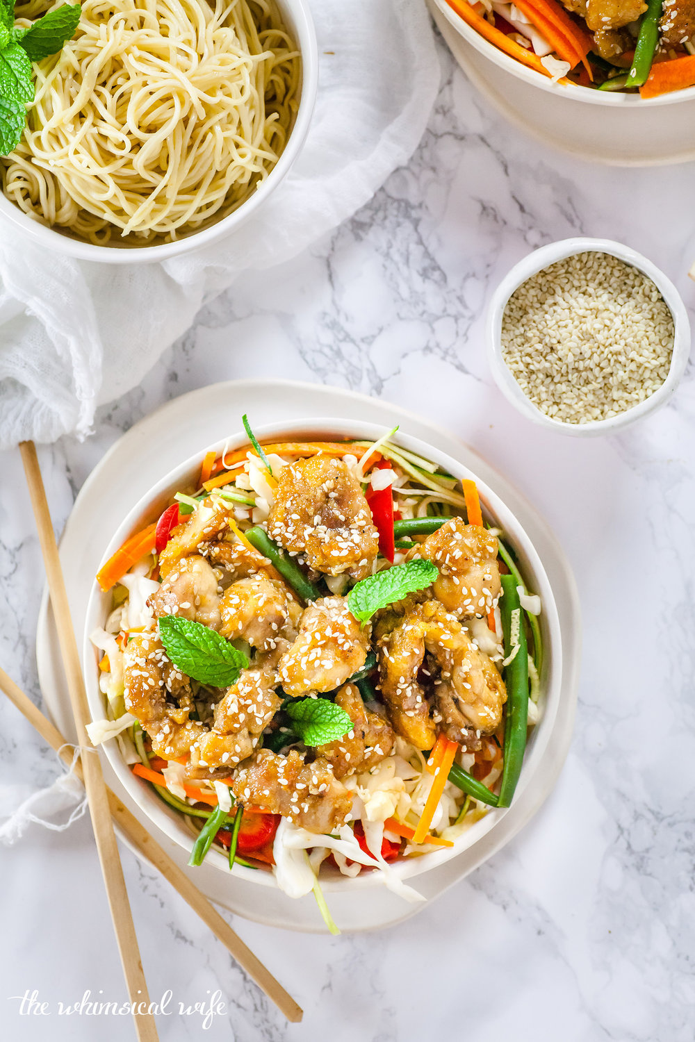 Healthy Honey Sesame Chicken { GF, DF, Nut & Egg Free} | The Whimsical Wife